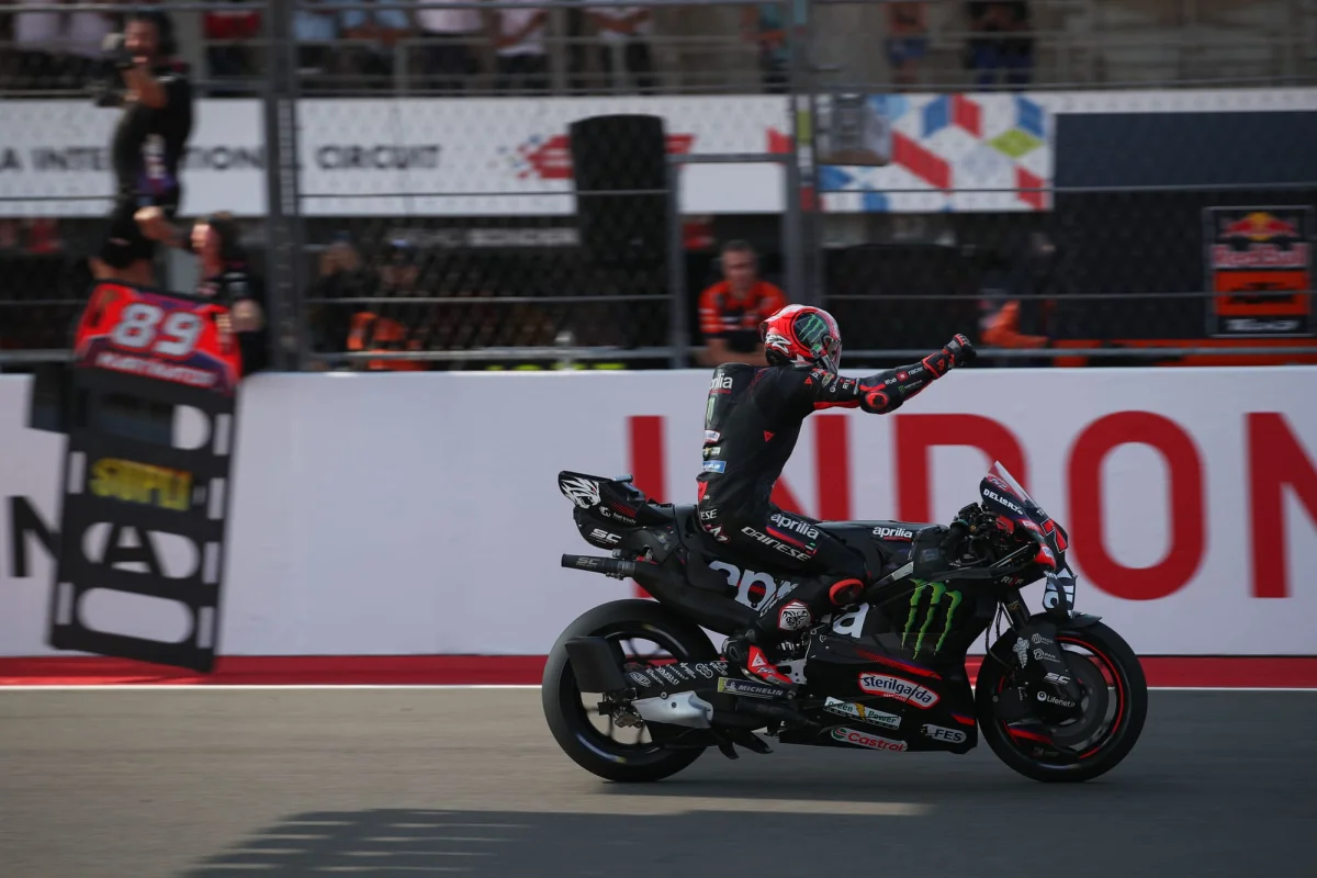 Bezzecchi Triumphs Again as Aprilia Dominates MotoGP Indonesian Grand Prix