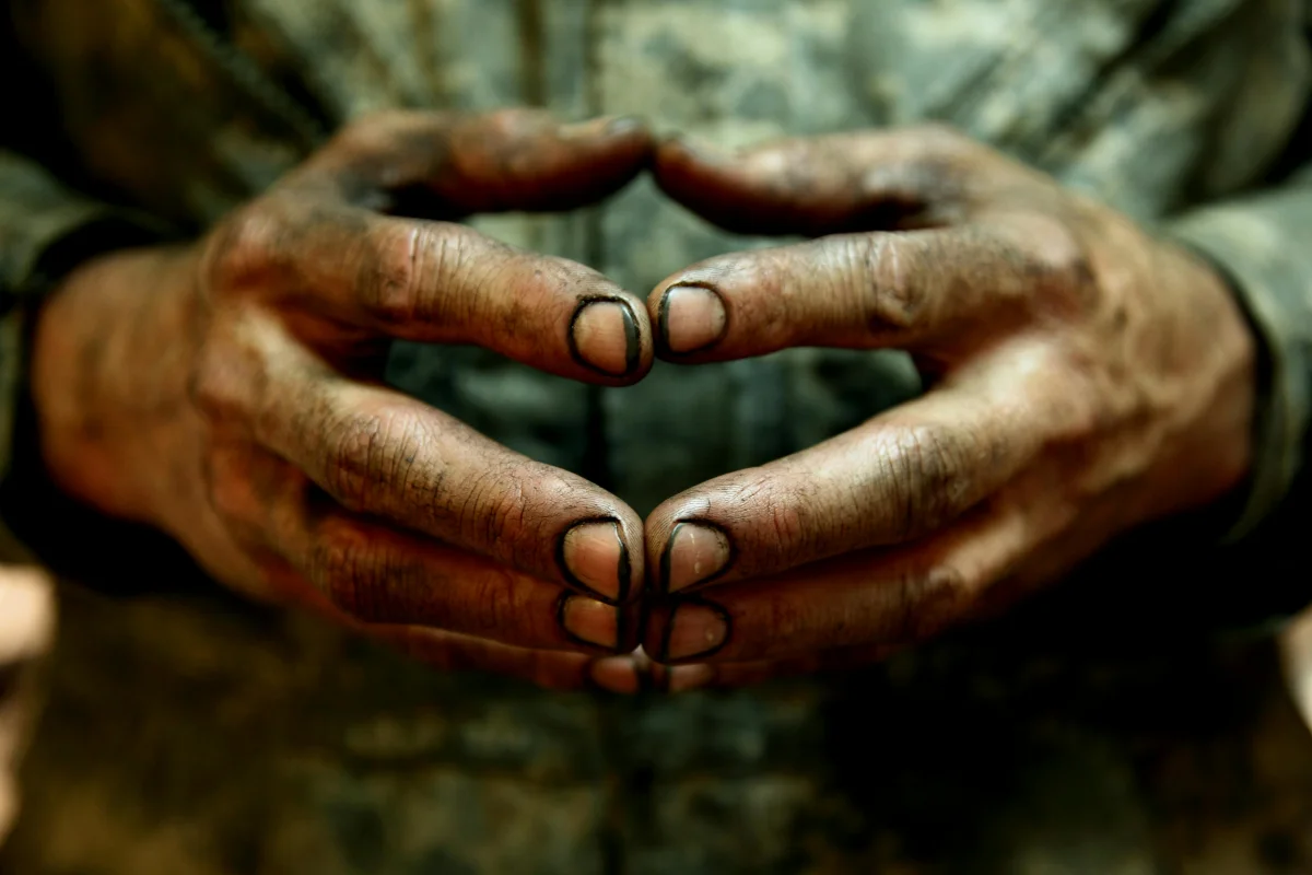 Greasy Dirty Mechanic Man Hands and Fingers