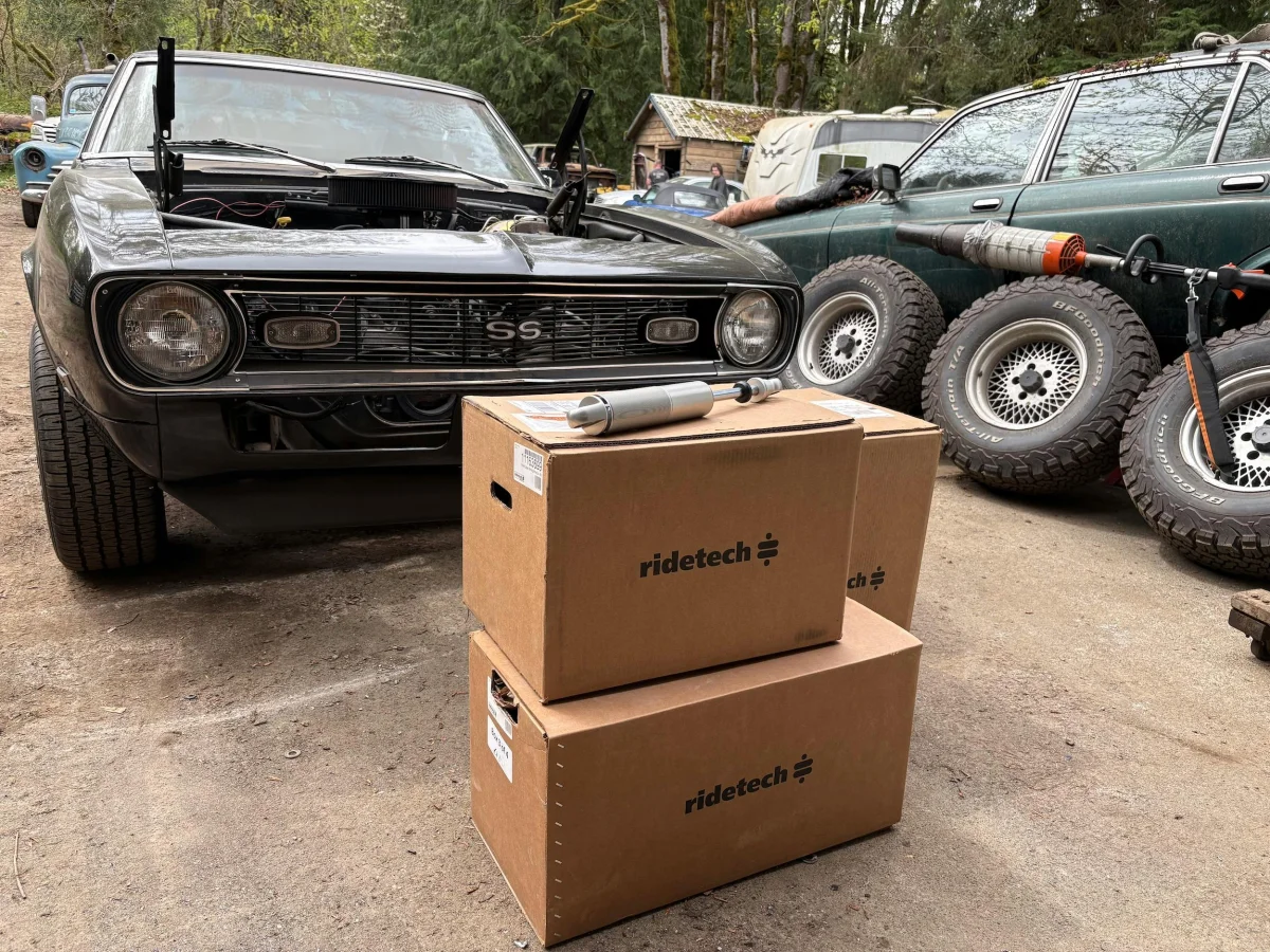 washington state car enthusiast auto shop jag sedan outside parts boxes
