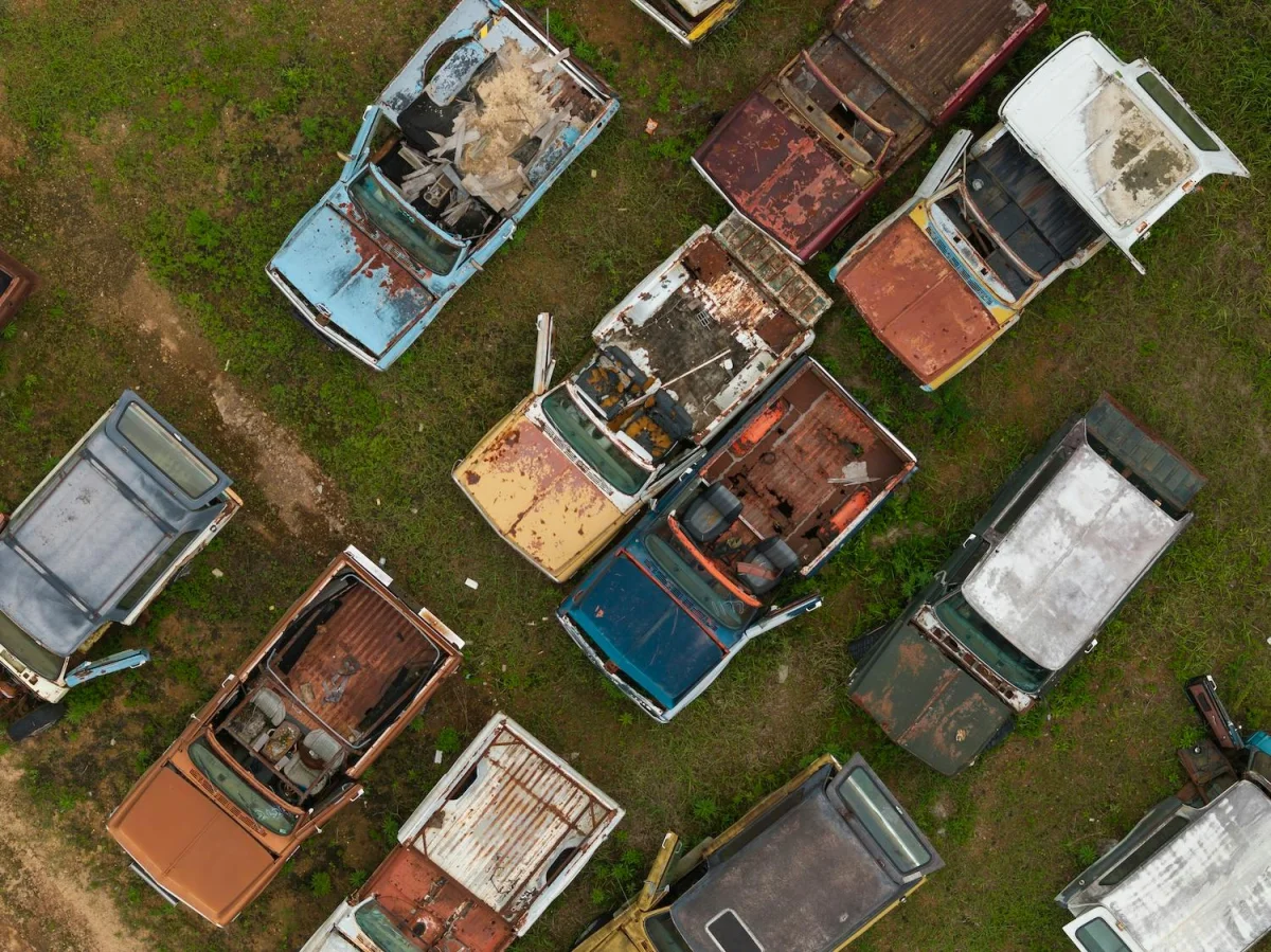 Velocity spare car parts body boneyard aerial