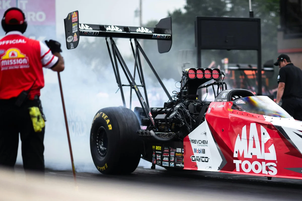 Kalitta drag race car smoke