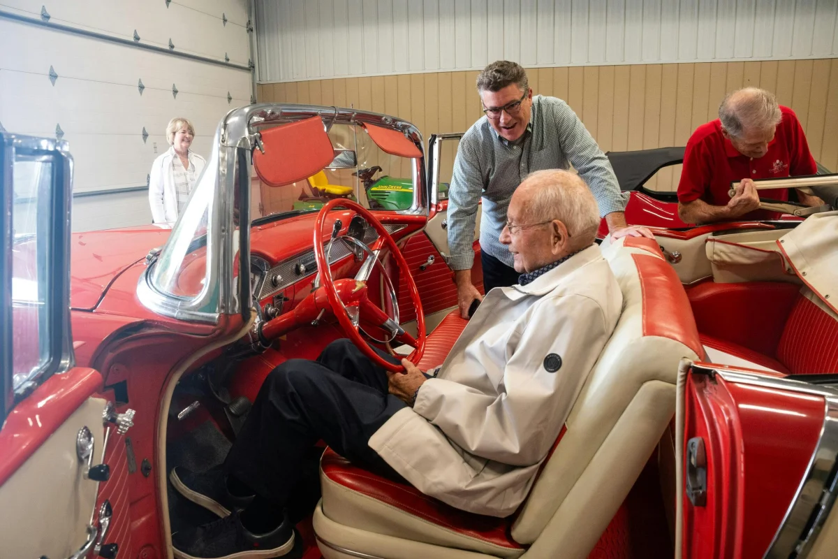 Wilcox 55 Chevrolet grandpa behind wheel